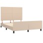 vidaXL Giroletto con Testiera Cappuccino 140x190 cm in Similpelle vidaXL Giroletto con Testiera Cappuccino 140x190 cm in Similpelle