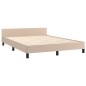 vidaXL Giroletto con Testiera Cappuccino 140x190 cm in Similpelle vidaXL Giroletto con Testiera Cappuccino 140x190 cm in Similpelle