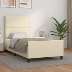 vidaXL Giroletto con Testiera Crema 80x200 cm in Similpelle