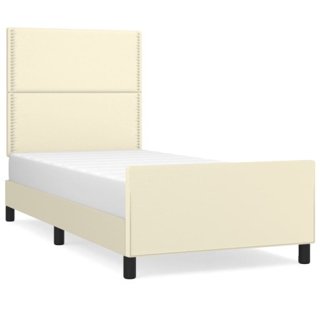 vidaXL Giroletto con Testiera Crema 80x200 cm in Similpelle