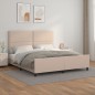 vidaXL Giroletto con Testiera Cappuccino 180x200 cm in Similpelle vidaXL Giroletto con Testiera Cappuccino 180x200 cm in Similpelle