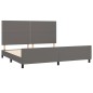 vidaXL Giroletto con Testiera Grigio 200x200 cm in Similpelle vidaXL Giroletto con Testiera Grigio 200x200 cm in Similpelle