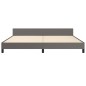 vidaXL Giroletto con Testiera Grigio 200x200 cm in Similpelle vidaXL Giroletto con Testiera Grigio 200x200 cm in Similpelle