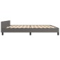 vidaXL Giroletto con Testiera Grigio 200x200 cm in Similpelle vidaXL Giroletto con Testiera Grigio 200x200 cm in Similpelle