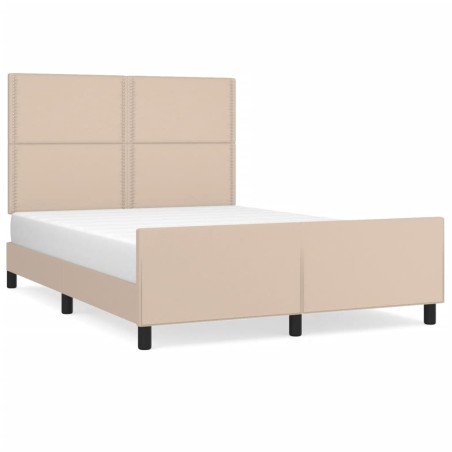 vidaXL Giroletto con Testiera Cappuccino 140x200 cm in Similpelle