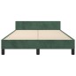 vidaXL Giroletto senza Materasso Verde Scuro 120x200 cm in Velluto