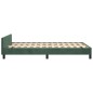 vidaXL Giroletto senza Materasso Verde Scuro 120x200 cm in Velluto