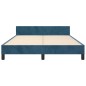 vidaXL Giroletto senza Materasso Blu Scuro 140x200 cm Velluto
