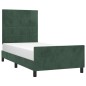 vidaXL Giroletto senza Materasso Verde Scuro 100x200 cm in Velluto vidaXL Giroletto senza Materasso Verde Scuro 100x200 cm in Velluto