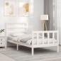 vidaXL Letto senza Materasso Bianco 90x190 cm in Legno Massello Pino vidaXL Letto senza Materasso Bianco 90x190 cm in Legno Massello Pino