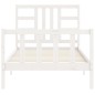 vidaXL Letto senza Materasso Bianco 90x190 cm in Legno Massello Pino vidaXL Letto senza Materasso Bianco 90x190 cm in Legno Massello Pino