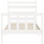 vidaXL Giroletto senza Materasso Bianco 100x200 cm Legno Massello Pino vidaXL Giroletto senza Materasso Bianco 100x200 cm Legno Massello Pino