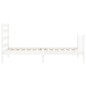 vidaXL Giroletto senza Materasso Bianco 100x200 cm Legno Massello Pino vidaXL Giroletto senza Materasso Bianco 100x200 cm Legno Massello Pino