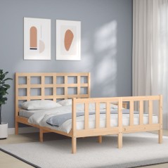 vidaXL Giroletto senza Materasso 140x200 cm in Legno Massello di Pino