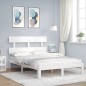 vidaXL Giroletto senza Materasso Bianco 140x200 cm Legno Massello Pino vidaXL Giroletto senza Materasso Bianco 140x200 cm Legno Massello Pino