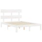 vidaXL Giroletto senza Materasso Bianco 140x200 cm Legno Massello Pino vidaXL Giroletto senza Materasso Bianco 140x200 cm Legno Massello Pino