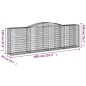 vidaXL Cesti Gabbioni ad Arco 25 pz 400x50x120/140 cm Ferro Zincato vidaXL Cesti Gabbioni ad Arco 25 pz 400x50x120/140 cm Ferro Zincato