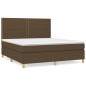 vidaXL Giroletto a Molle con Materasso Marrone Scuro 180x200cm Tessuto vidaXL Giroletto a Molle con Materasso Marrone Scuro 180x200cm Tessuto