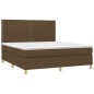 vidaXL Giroletto a Molle con Materasso Marrone Scuro 180x200cm Tessuto vidaXL Giroletto a Molle con Materasso Marrone Scuro 180x200cm Tessuto