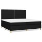 vidaXL Giroletto a Molle con Materasso Nero 200x200 cm in Tessuto vidaXL Giroletto a Molle con Materasso Nero 200x200 cm in Tessuto