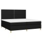 vidaXL Giroletto a Molle con Materasso Nero 200x200 cm in Tessuto vidaXL Giroletto a Molle con Materasso Nero 200x200 cm in Tessuto