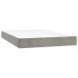 vidaXL Giroletto a Molle con Materasso Grigio Chiaro 120x200cm Velluto