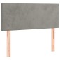 vidaXL Giroletto a Molle con Materasso Grigio Chiaro 120x200cm Velluto