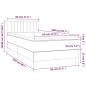 vidaXL Letto a Molle Materasso e LED Grigio Chiaro 80x200 cm Velluto vidaXL Letto a Molle Materasso e LED Grigio Chiaro 80x200 cm Velluto