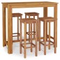 vidaXL Set da Bar da Giardino 5 pz in Legno Massello di Acacia