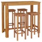 vidaXL Set da Bar da Giardino 5 pz in Legno Massello di Acacia