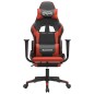 vidaXL Sedia da Gaming con Poggiapiedi Nero e Rosso in Similpelle vidaXL Sedia da Gaming con Poggiapiedi Nero e Rosso in Similpelle