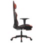 vidaXL Sedia da Gaming con Poggiapiedi Nero e Rosso in Similpelle vidaXL Sedia da Gaming con Poggiapiedi Nero e Rosso in Similpelle