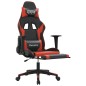 vidaXL Sedia da Gaming con Poggiapiedi Nero e Rosso in Similpelle vidaXL Sedia da Gaming con Poggiapiedi Nero e Rosso in Similpelle