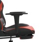 vidaXL Sedia da Gaming con Poggiapiedi Nero e Rosso in Similpelle vidaXL Sedia da Gaming con Poggiapiedi Nero e Rosso in Similpelle