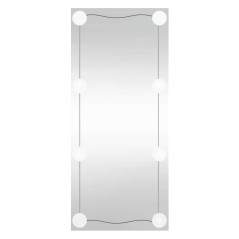 vidaXL Specchio da Parete con Luci LED 40x80 cm Vetro Rettangolare