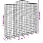 vidaXL Cesti Gabbioni ad Arco 18 pz 200x50x180/200 cm Ferro Zincato vidaXL Cesti Gabbioni ad Arco 18 pz 200x50x180/200 cm Ferro Zincato