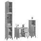 vidaXL Set di Mobili da Bagno 3 pz Grigio Cemento in Legno Multistrato vidaXL Set di Mobili da Bagno 3 pz Grigio Cemento in Legno Multistrato