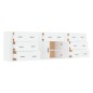 vidaXL Credenze 3 pz Bianco in Legno Multistrato