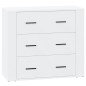 vidaXL Credenze 3 pz Bianco in Legno Multistrato