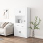 vidaXL Credenza Bianca in Legno Multistrato vidaXL Credenza Bianca in Legno Multistrato