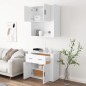 vidaXL Credenza Bianca in Legno Multistrato vidaXL Credenza Bianca in Legno Multistrato