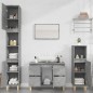 vidaXL Set Mobili da Bagno 3 pz Grigio Cemento in Legno Multistrato vidaXL Set Mobili da Bagno 3 pz Grigio Cemento in Legno Multistrato