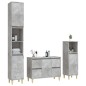 vidaXL Set Mobili da Bagno 3 pz Grigio Cemento in Legno Multistrato vidaXL Set Mobili da Bagno 3 pz Grigio Cemento in Legno Multistrato