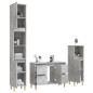 vidaXL Set Mobili da Bagno 3 pz Grigio Cemento in Legno Multistrato vidaXL Set Mobili da Bagno 3 pz Grigio Cemento in Legno Multistrato
