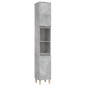 vidaXL Set Mobili da Bagno 3 pz Grigio Cemento in Legno Multistrato vidaXL Set Mobili da Bagno 3 pz Grigio Cemento in Legno Multistrato