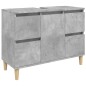 vidaXL Set Mobili da Bagno 3 pz Grigio Cemento in Legno Multistrato vidaXL Set Mobili da Bagno 3 pz Grigio Cemento in Legno Multistrato