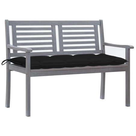 vidaXL Panca da Giardino 2 Posti con Cuscino 120cm Grigia in Eucalipto
