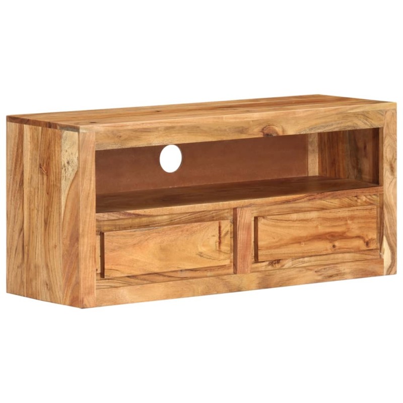 Mobile Porta TV 88x30x40 cm in Legno Massello di Acacia Mobile Porta TV 88x30x40 cm in Legno Massello di Acacia