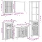 vidaXL Set Mobili da Bagno 5pz in Legno Massello di Noce vidaXL Set Mobili da Bagno 5pz in Legno Massello di Noce