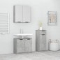 vidaXL Set di Mobili da Bagno 3 pz Grigio Cemento in Legno Multistrato vidaXL Set di Mobili da Bagno 3 pz Grigio Cemento in Legno Multistrato